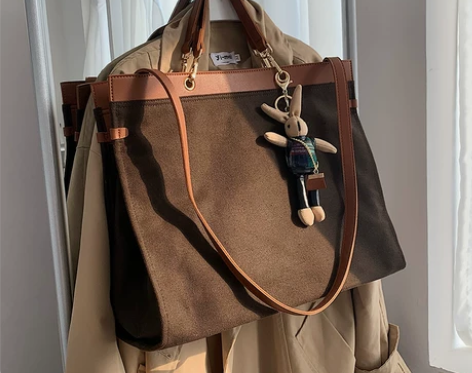 帆布大包包女2022新款通勤单肩斜挎包大容...