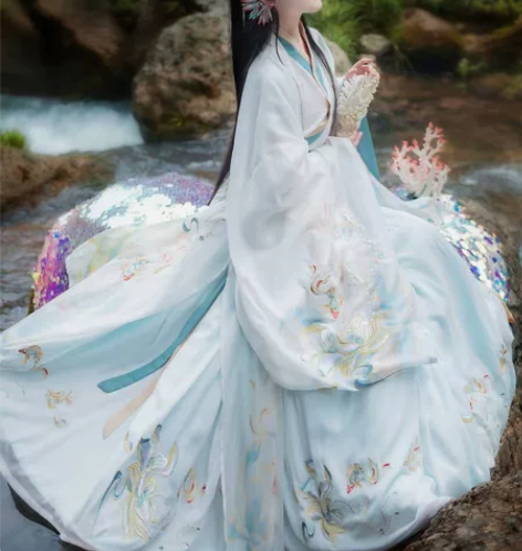 如梦霓裳汉服女薄款大袖衫超仙气绣花原创非古...