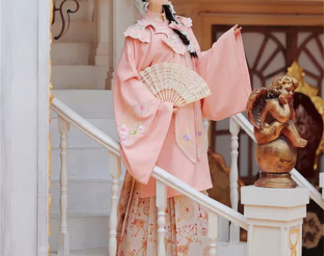 汉旭【鹿迎媄玥】明制汉服女立领斜襟云肩织金...