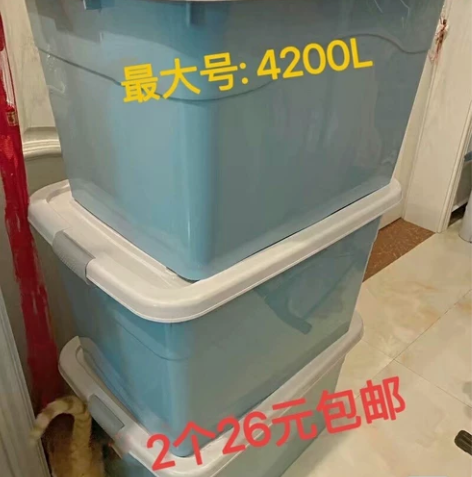实体店生意惨淡大号整理箱剩下58个4折甩大...