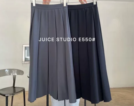 果汁JUICE秋冬厚毛呢裙半身裙伞裙A裙显...