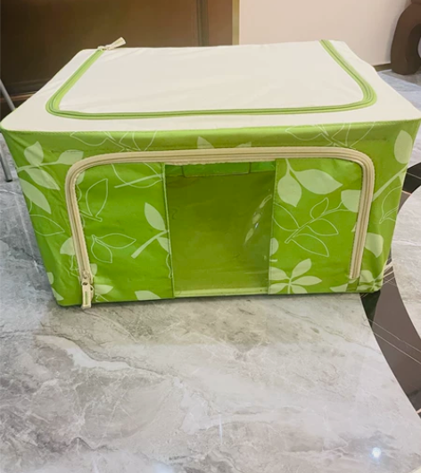 55L收纳箱牛津布钢架整理箱衣服收纳箱储物...