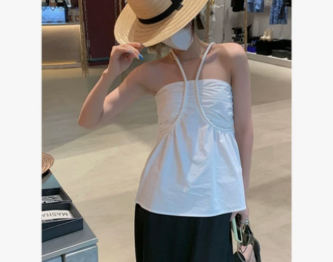 EKOOL定制 滚条肩带吊带背心女夏韩版修...
