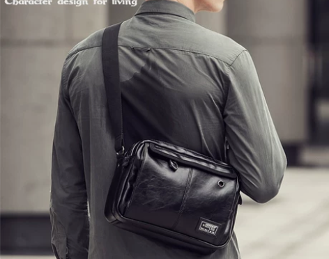 赫登尔休闲潮包男士单肩包男包斜挎邮差包韩版...