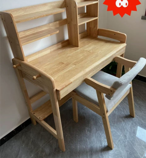 【捡漏全新包邮】家用简约北欧风格全实木书桌...