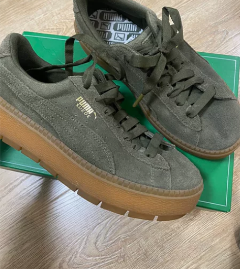 9成新正品彪马厚底松糕鞋38.5码 百分百...