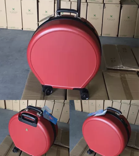 日本圆形拉杆箱行李箱20寸轻便可登机 实体...