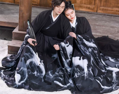 如梦霓裳汉服大袖衫+下摆+上襦交领襦裙重明...