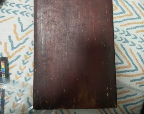 老木漆书匣，品相如图，长约33厘米，宽约1...