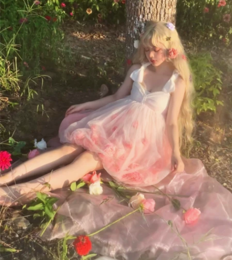 白月光少女家的花苞裙 标价全款是均码的，背...