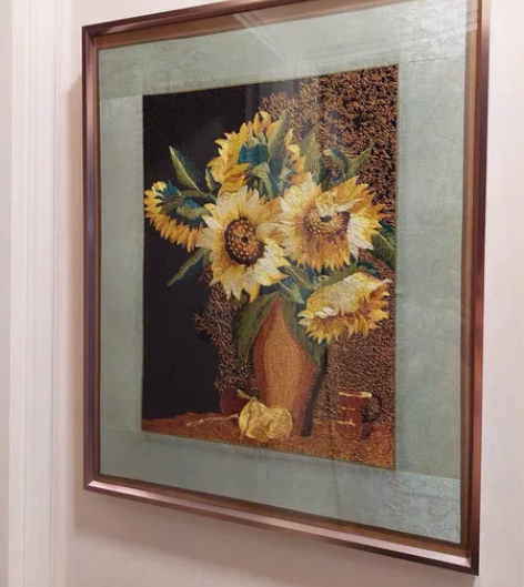 苏绣画。50x40羽羽如生绣工丰富立体巧妙...