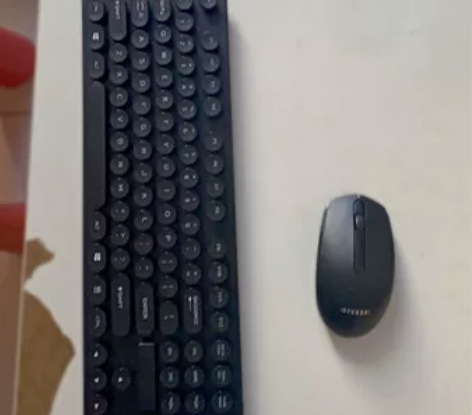 【厂家低价直销】无线键盘鼠标套装圆帽键盘单...