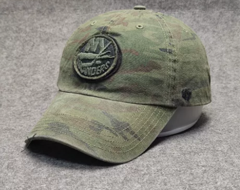 47brand迷彩棒球帽子NHL纽约岛人队...