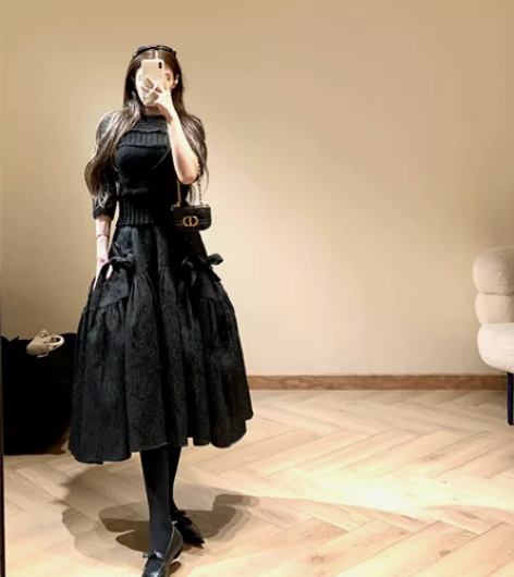 mlinstudio现货黑色纹理面料不规则...