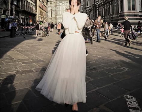 代购李多海夏季仙女网纱半身裙高腰中长裙大摆...