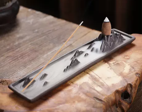 倒流香炉摆件香插线香熏香炉点香盘香托香座熏...