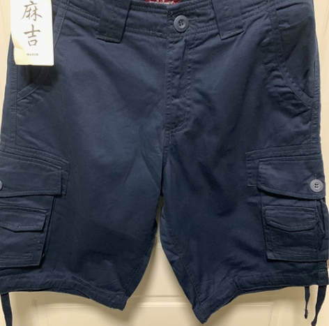 麻吉工装短裤男潮牌宽松男士休闲运动五分裤大...