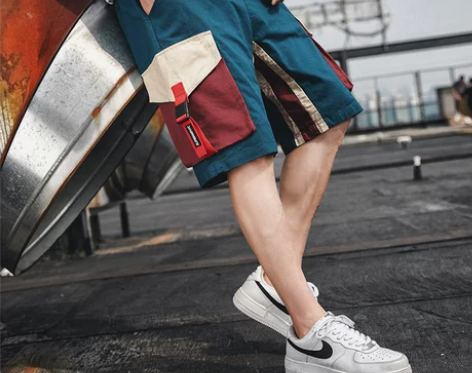 工装短裤男士裤子夏季潮牌休闲运动马裤宽松直...