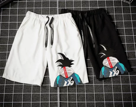 休闲运动短裤男夏季冰丝大裤衩潮牌ins动漫...