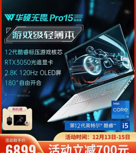 【全新未拆封】华硕无畏Pro15 12代英...