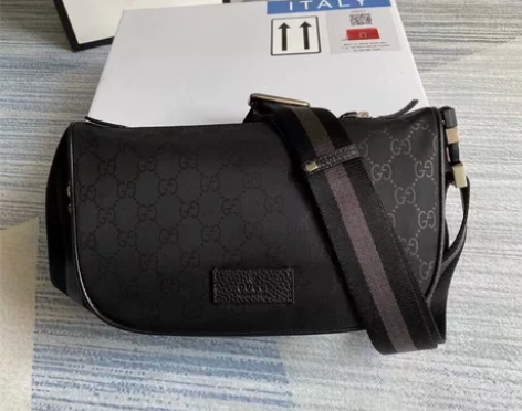 二手闲置Gucci中古男士尼龙布腰包胸包挎...