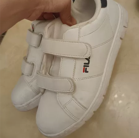 fila斐乐白色男女运动休闲板鞋魔术贴37...