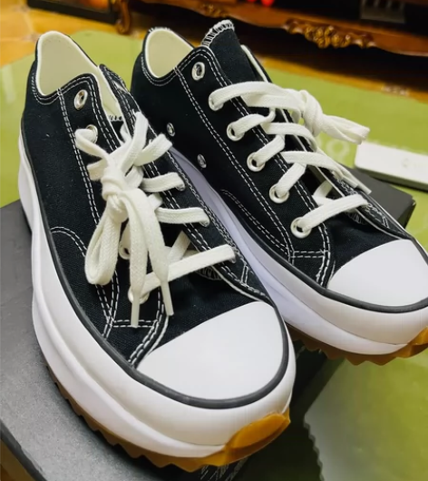 出个人闲置 匡威厚底低帮布鞋 全新 260...