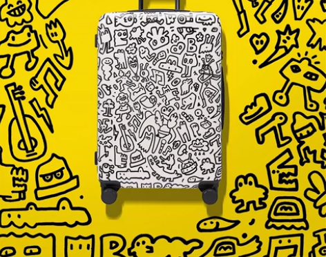 不莱玫拉杆箱女20寸行李箱ins网红新款涂...