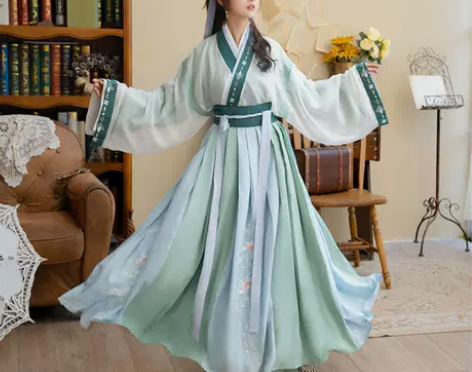 晋制汉服女正品原创秋冬中国风飘逸古装魏晋风...