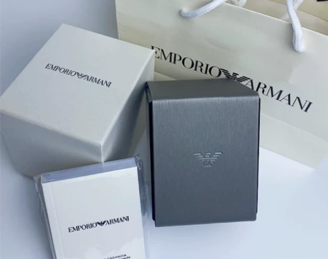 全新阿玛尼手表盒收纳盒包装盒,全套发票证书...