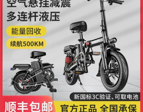 德国名顶折叠电动自行车锂电池代驾超轻小型助...