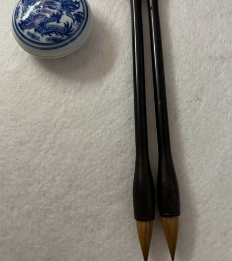 纯狼毫黑檀笔杆 口径1出锋2 300元一支...