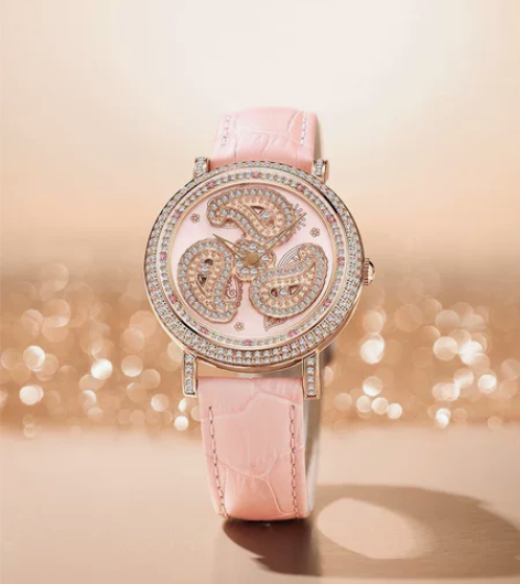 DAVENA蒂玮娜腰果花时来运转满天星手表...