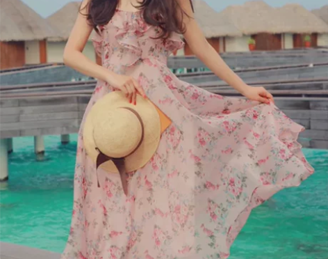 [转卖]Milkcocoa长款唯美沙滩裙雪...