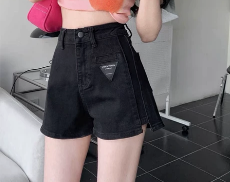 高腰牛仔短裤女2022年新款夏季小个子宽松...