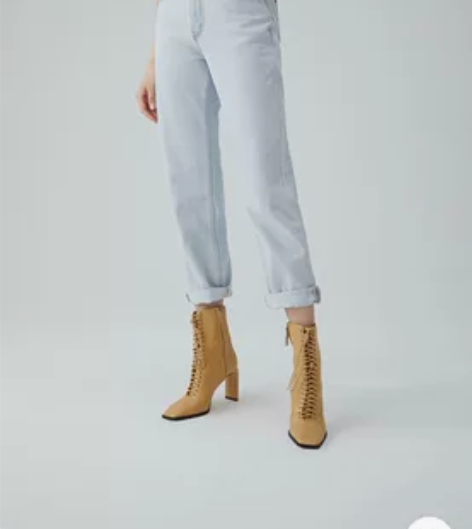 Reblue牛仔裤高腰锥型，用会员积分在官...