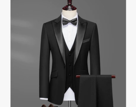 Romon/罗蒙戗驳领新郎结婚礼服西服套装...