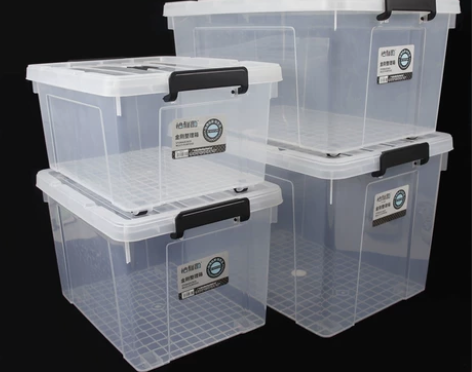 透明收纳箱 透明收纳箱特大号加厚塑料储物箱...