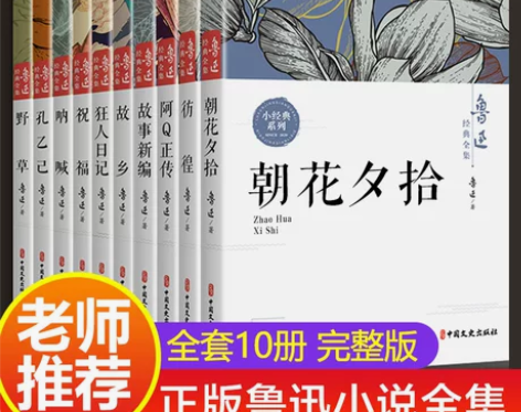 全套10册鲁迅小说全集原著正版无删减 初中...