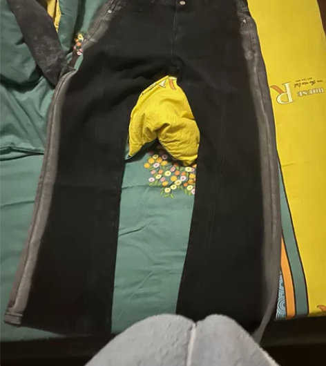 牛仔裤上身效果很棒，长胖了穿不下了 穿过五...