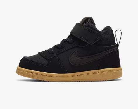 【NIKE】全新耐克童鞋魔术贴加绒加厚高帮...