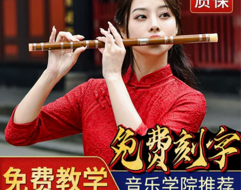 笛子初学零基础入门竹笛儿童学生f调g专业演...