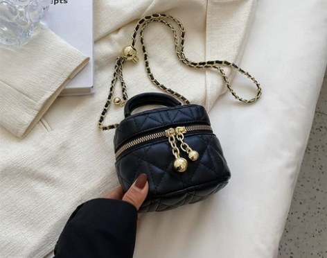 手提小包包女秋冬2022新款菱格链条包高级...