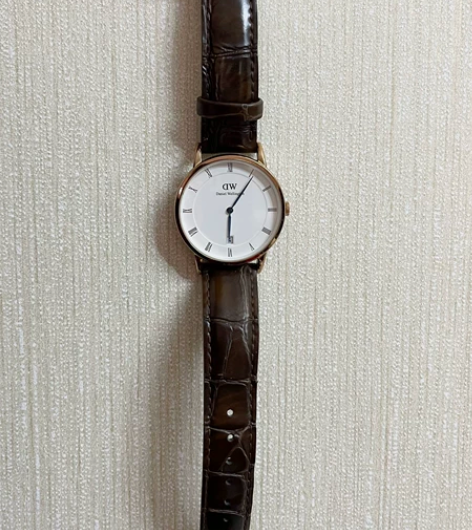 DW手表 DAPPER系列复古蓝针皮质女表...