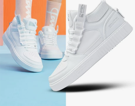 【年货价】安踏高帮板鞋女鞋官网正品春秋季款...