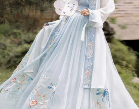 玉术原创汉服女凤鸾宋制长褙子齐腰襦裙宋抹绣...