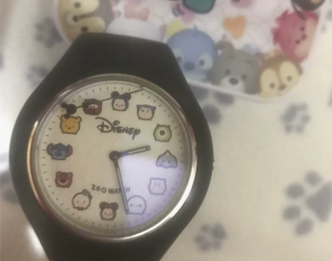 出正港迪士尼联名手表黑色仅指针脱落可修 感...