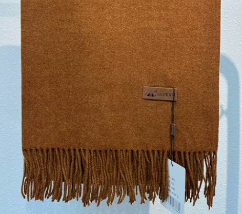 全新羊绒围巾 焦糖色 男女通用可做情侣款 ...