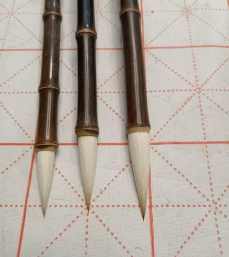 便宜出纯天然紫竹兼毫毛笔,3支一套38元包...