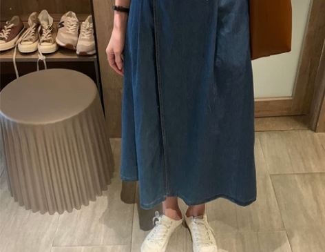ZXYZ牛仔半裙女设计感小众柔软高腰显瘦A...